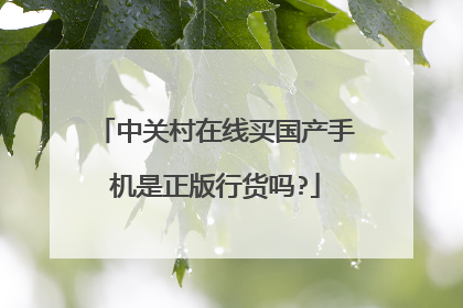 中关村在线买国产手机是正版行货吗?