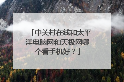 中关村在线和太平洋电脑网和天极网哪个看手机好？