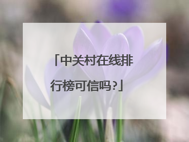 中关村在线排行榜可信吗?