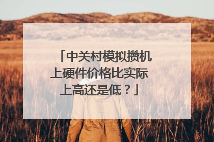中关村模拟攒机上硬件价格比实际上高还是低?