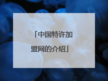 中国特许加盟网的介绍