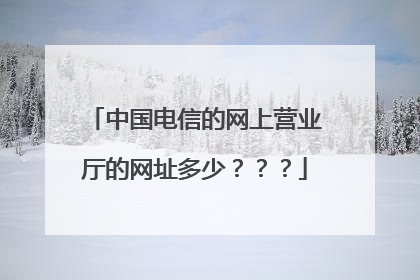 中国电信的网上营业厅的网址多少？？？