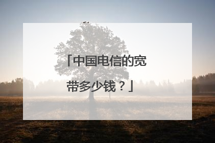 中国电信的宽带多少钱?