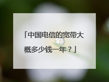 中国电信的宽带大概多少钱一年?