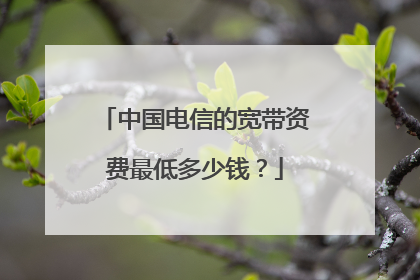 中国电信的宽带资费最低多少钱？