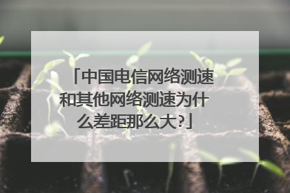 中国电信网络测速和其他网络测速为什么差距那么大?