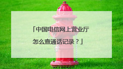 中国电信网上营业厅怎么查通话记录?
