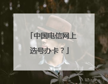 中国电信网上选号办卡？