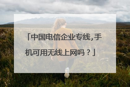 中国电信企业专线,手机可用无线上网吗?