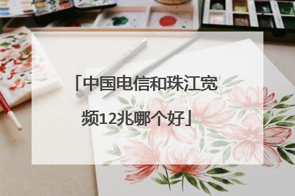 中国电信和珠江宽频12兆哪个好