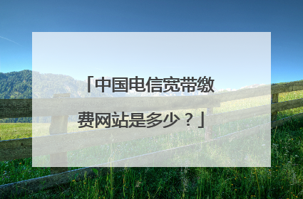 中国电信宽带缴费网站是多少？