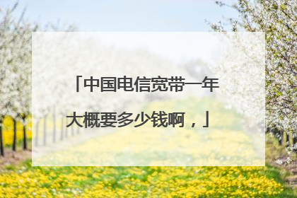中国电信宽带一年大概要多少钱啊，