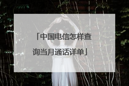 中国电信怎样查询当月通话详单