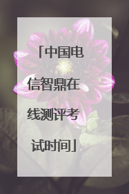 中国电信智鼎在线测评考试时间