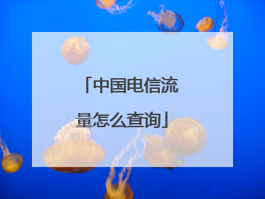 中国电信流量怎么查询