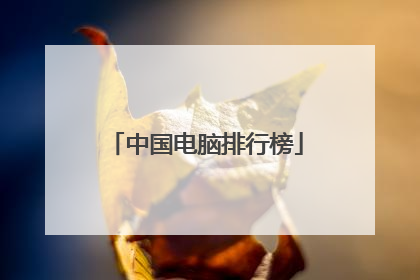 中国电脑排行榜