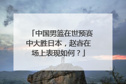 中国男篮在世预赛中大胜日本，赵睿在场上表现如何？