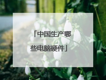 中国生产哪些电脑硬件
