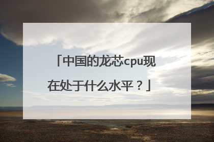 中国的龙芯cpu现在处于什么水平？