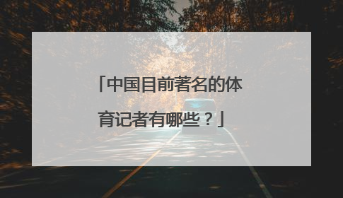 中国目前著名的体育记者有哪些？