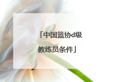 中国篮协d级教练员条件