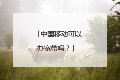 中国移动可以办宽带吗?