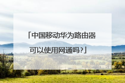 中国移动华为路由器可以使用网通吗?