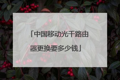 中国移动光千路由器更换要多少钱