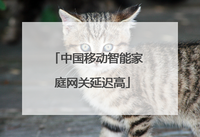 中国移动智能家庭网关延迟高