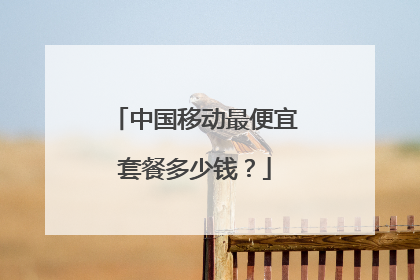 中国移动最便宜套餐多少钱？