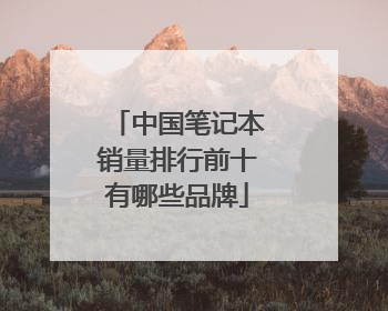 中国笔记本销量排行前十有哪些品牌