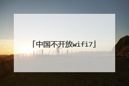 中国不开放wifi7