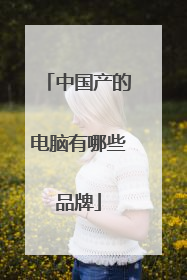 中国产的电脑有哪些品牌