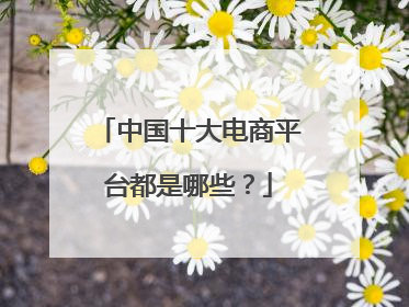 中国十大电商平台都是哪些？