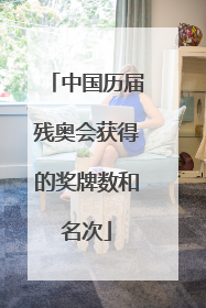 中国历届残奥会获得的奖牌数和名次