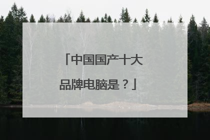 中国国产十大品牌电脑是？