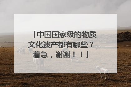 中国国家级的物质文化遗产都有哪些？着急，谢谢！！