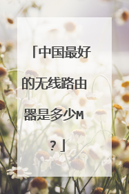 中国最好的无线路由器是多少M？