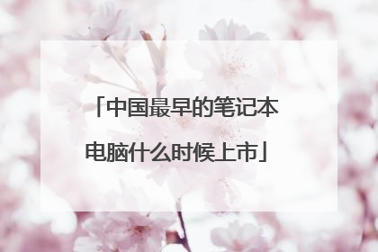 中国最早的笔记本电脑什么时候上市