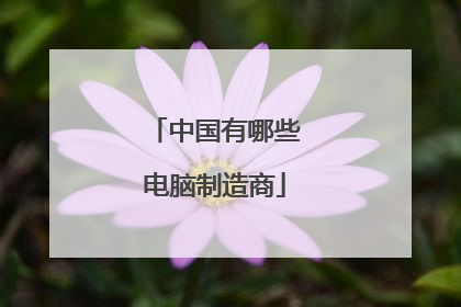 中国有哪些电脑制造商