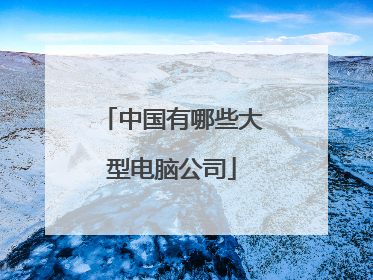 中国有哪些大型电脑公司