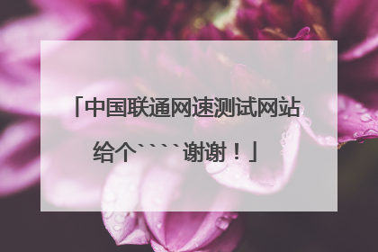 中国联通网速测试网站给个````谢谢!