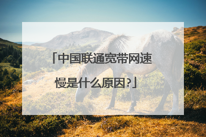 中国联通宽带网速慢是什么原因?