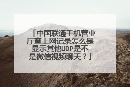 中国联通手机营业厅查上网记录怎么是显示其他UDP是不是微信视频聊天？