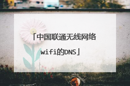 中国联通无线网络wifi的DNS