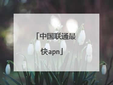 中国联通最快apn