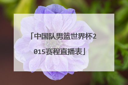 中国队男篮世界杯2015赛程直播表