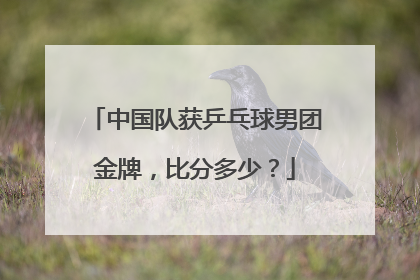 中国队获乒乓球男团金牌，比分多少？