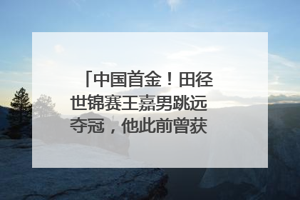 中国首金！田径世锦赛王嘉男跳远夺冠，他此前曾获得过哪些成就？