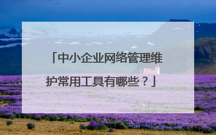 中小企业网络管理维护常用工具有哪些?